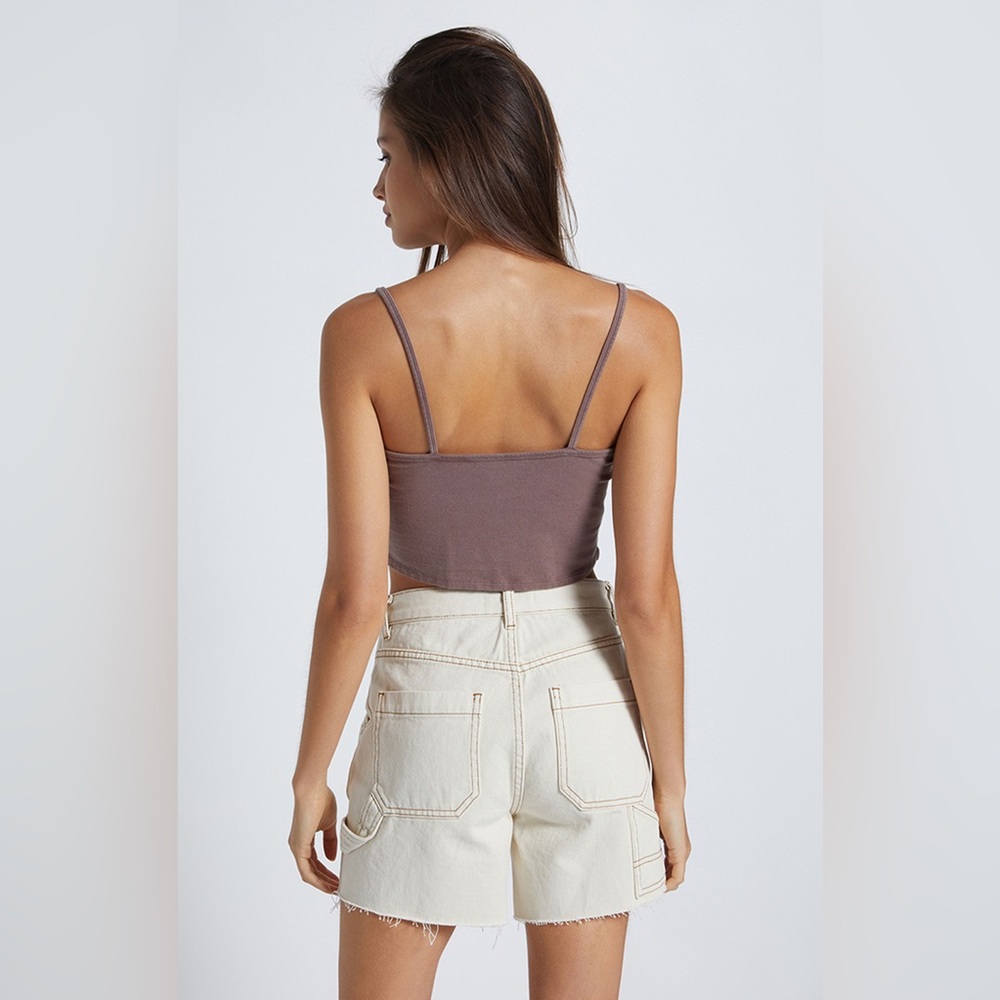 Pacsun Carpenter Dad Shorts In Bone